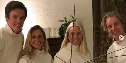 Kronprinsesse Mette-Marit fektet med kjendisvenner